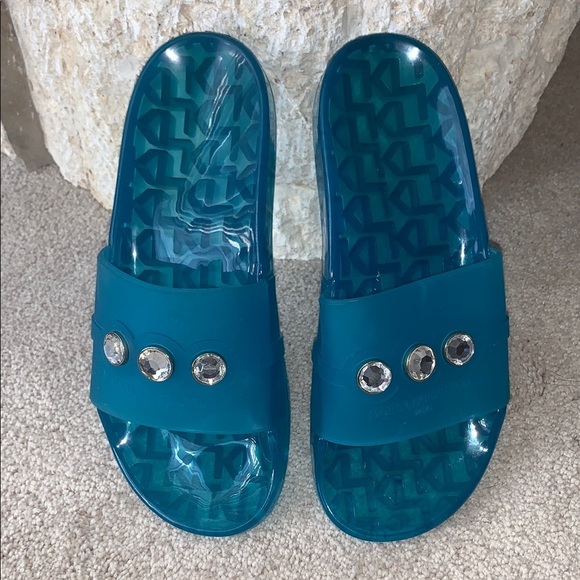 Karl Lagerfeld Jelly Slide Sandals - Picture 3 of 6